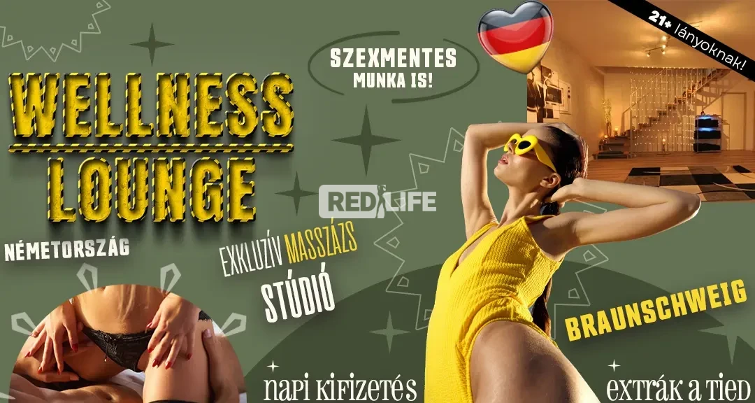 [Wellnesslounge] Exkluzív masszázs stúdió keres 21 év feletti lányokat Németországban - itt nem gond ha kezdő vagy!